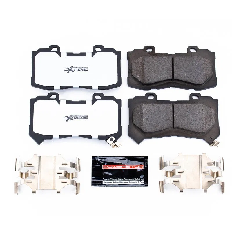 Z36-1802 – POWERSTOP Brake Pad, FMSI Number D1802 Carbon-Fiber Ceramic Brake Pads Set Of 4 With Premium Stainless Ste...